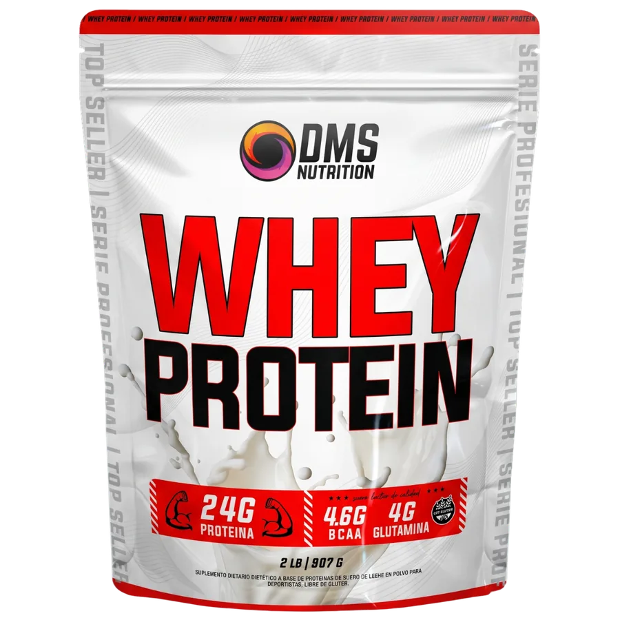 Whey Protein 2 lb con Glutamina y BCAA DMS Nutrition