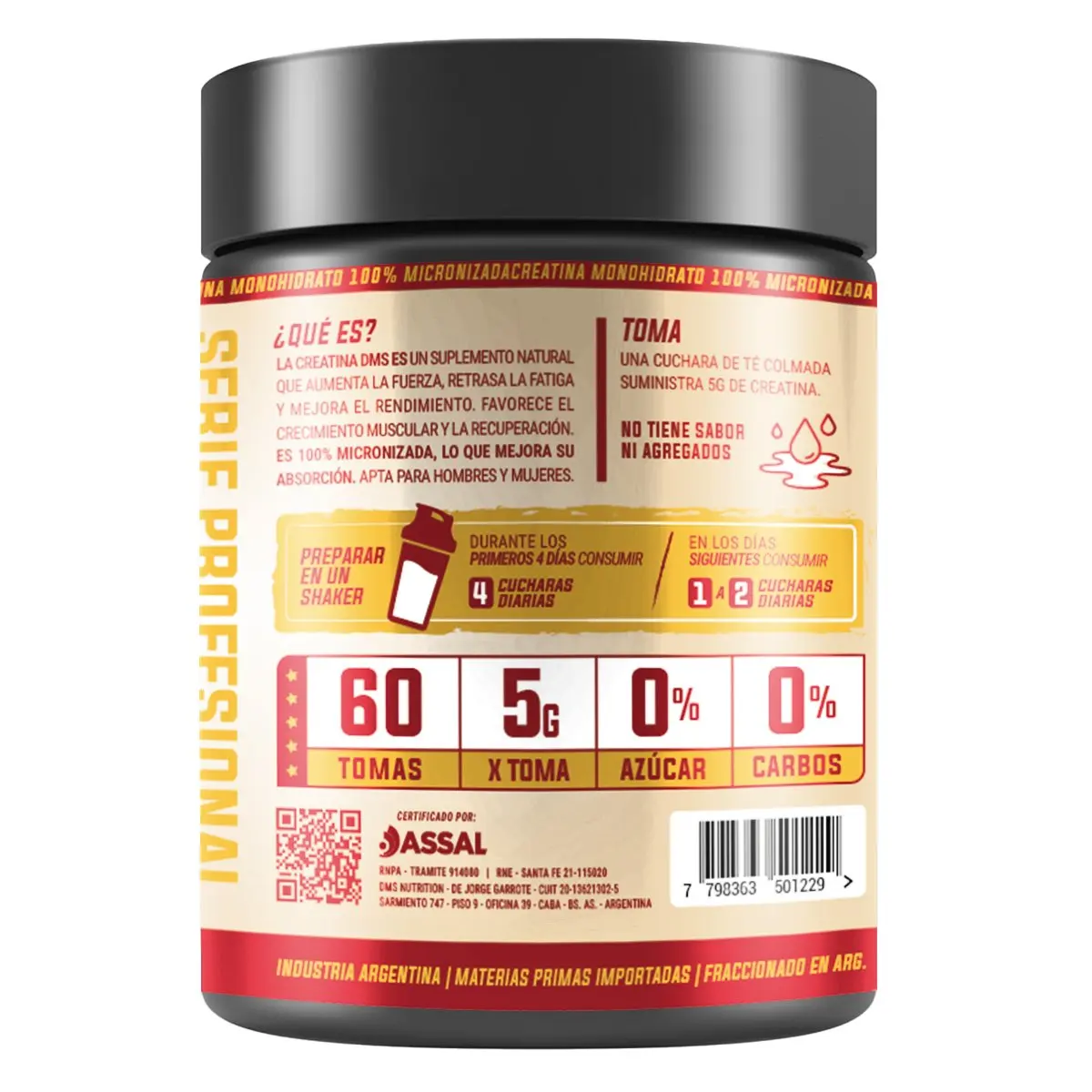 Creatina DMS Nutrition x 300 grs micronizada