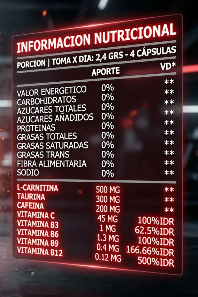 Información Nutricional: Thermo Gen 6